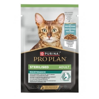 PRO PLAN GATO NUTRISAVOUR STERILIZED PEIXE DO OCEANO (26x85g)