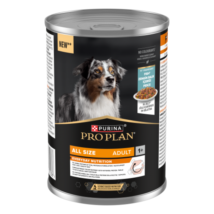 PRO PLAN CÃO ADULTO ALL SIZE COM PEIXE EM GELATINA - 400GR PRO PLAN CÃO ADULTO ALL SIZE COM PEIXE EM GELATINA - 400GR