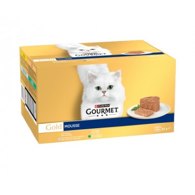 PURINA GATO GOURMET GOLD MOUSSE FRANGO MAXI PACK (48X85GR)