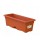 FLOREIRA COM PRATO INTEGRADO COR TERRACOTA 50 x 20 cm