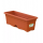 FLOREIRA COM PRATO INTEGRADO COR TERRACOTA 60 x 20 cm