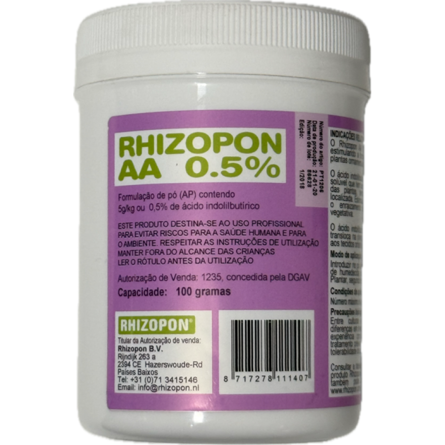 RHIZOPON HORMONAS DE ENRAIZAMENTO AA 0.5% AV 1235 - 100 GR RHIZOPON HORMONAS DE ENRAIZAMENTO AA 0.5% AV 1235 - 100 GR