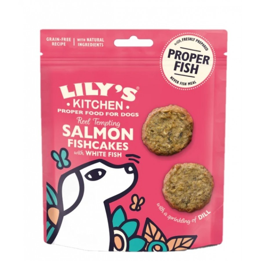 LILY`S KITCHEN CÃO - BOLINHOS DE SALMÃO COM PEIXE BRANCO E ENDRO - 70G LILY`S KITCHEN CÃO - BOLINHOS DE SALMÃO COM PEIXE BRANCO E ENDRO - 70G