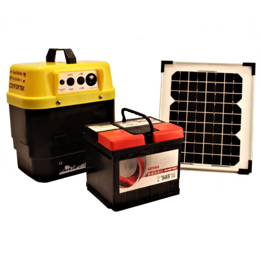 CONFORTEK CERCA ELÉCTRICA SOLAR 6000X C/ PAINEL 10W+ BATERIA 12V CONFORTEK CERCA ELÉCTRICA SOLAR 6000X C/ PAINEL 10W+ BATERIA 12V