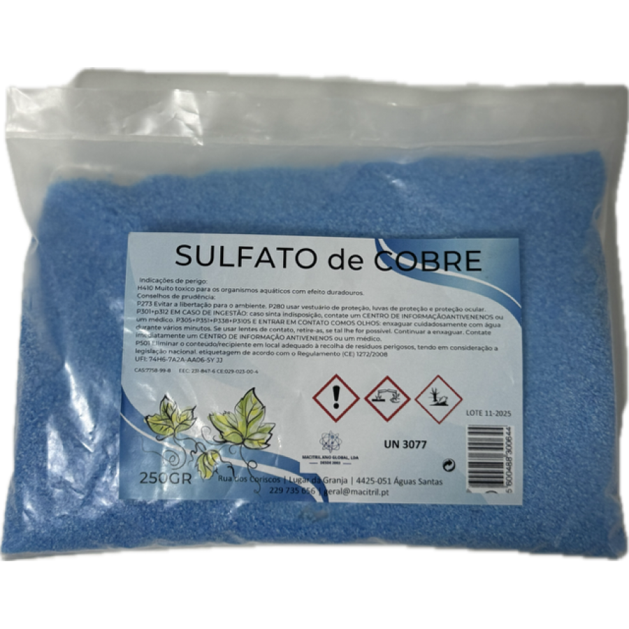 SULFATO DE COBRE - 250 GR SULFATO DE COBRE - 250 GR