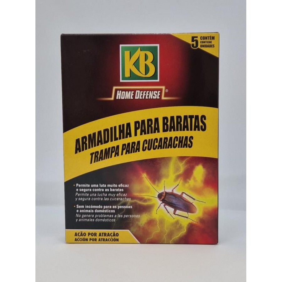 KB ARMADILHA P/BARATAS 5 UNID. KB ARMADILHA P/BARATAS 5 UNID.
