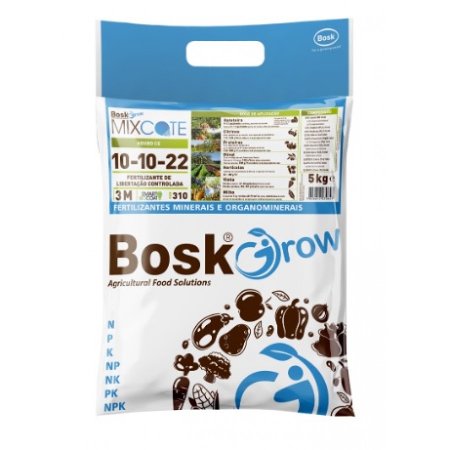 ADUBO BOSKGROW MIXCOTE 10-10-22 -5KG ADUBO BOSKGROW MIXCOTE 10-10-22 -5KG