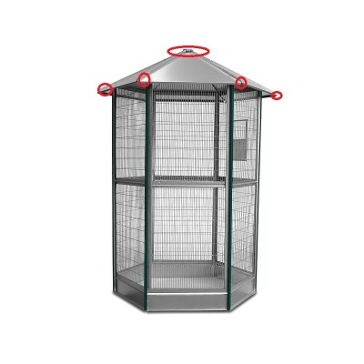 KIT DE FECHO PARA TECTO PARA JAULAO 6 LADOS GALVANIZADO C/PARAFUSOS