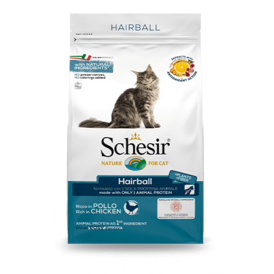 SCHESIR GATO ADULTO HAIRBALL FRANGO - 400G