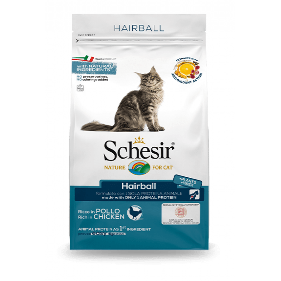 SCHESIR GATO ADULTO HAIRBALL FRANGO - 400G SCHESIR GATO ADULTO HAIRBALL FRANGO - 400G