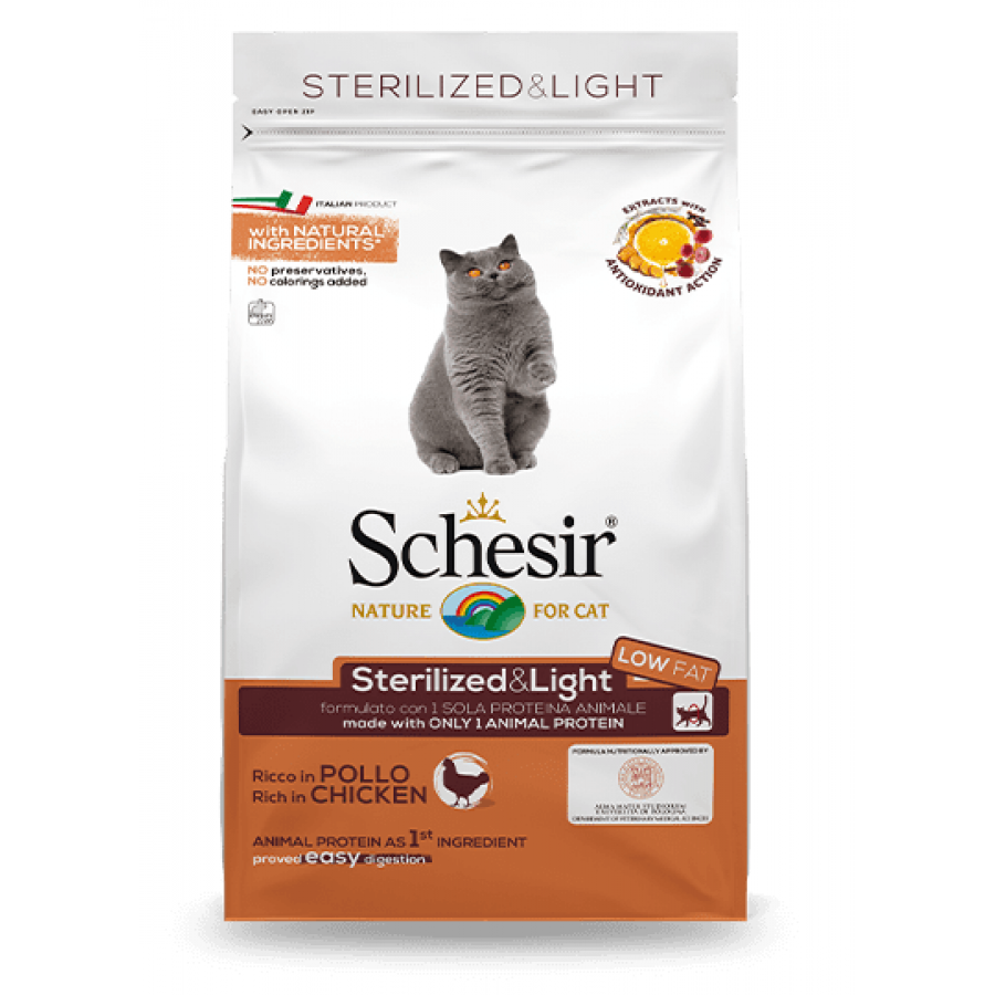 SCHESIR GATO ADULTO ESTERILIZADO & LIGHT FRANGO - 400G SCHESIR GATO ADULTO ESTERILIZADO & LIGHT FRANGO - 400G