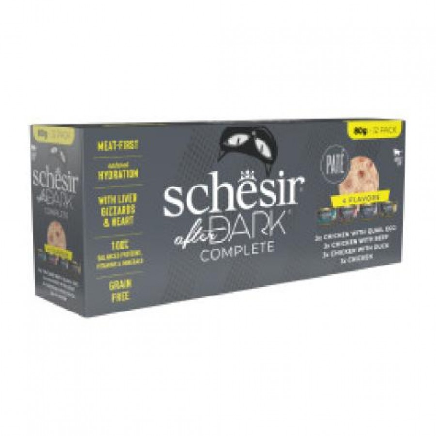 SCHESIR - GATO ADULTO (PACK AFTER DARK CALDO HUMIDO) 12X80 GR SCHESIR - GATO ADULTO (PACK AFTER DARK CALDO HUMIDO) 12X80 GR