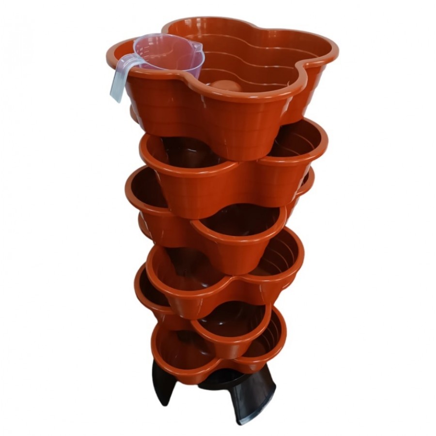KIT VASOS HORTO VERTICAL ECO 6BX6L CASTANHO REFª281 KIT VASOS HORTO VERTICAL ECO 6BX6L CASTANHO REFª281