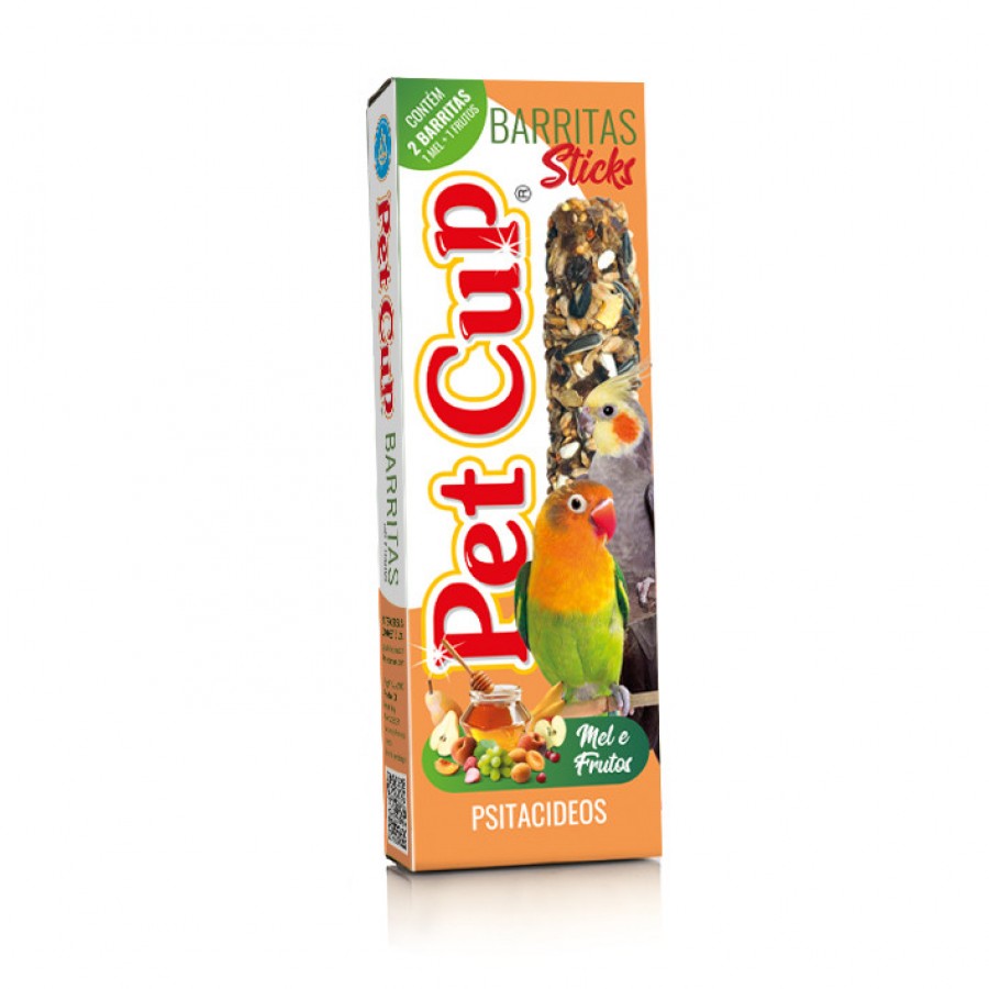 PETCUP BARRITAS MEL/FRUTOS P/PSITACIDEOS PETCUP BARRITAS MEL/FRUTOS P/PSITACIDEOS