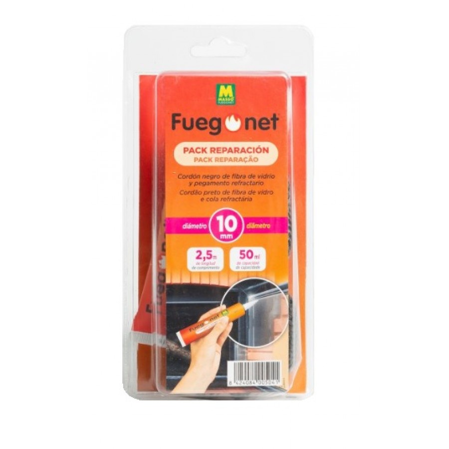 FUEGONET PACK DE REPARAÇÃO CORDÃO 10MM E COLA REFRATÁRIA 50ML FUEGONET PACK DE REPARAÇÃO CORDÃO 10MM E COLA REFRATÁRIA 50ML