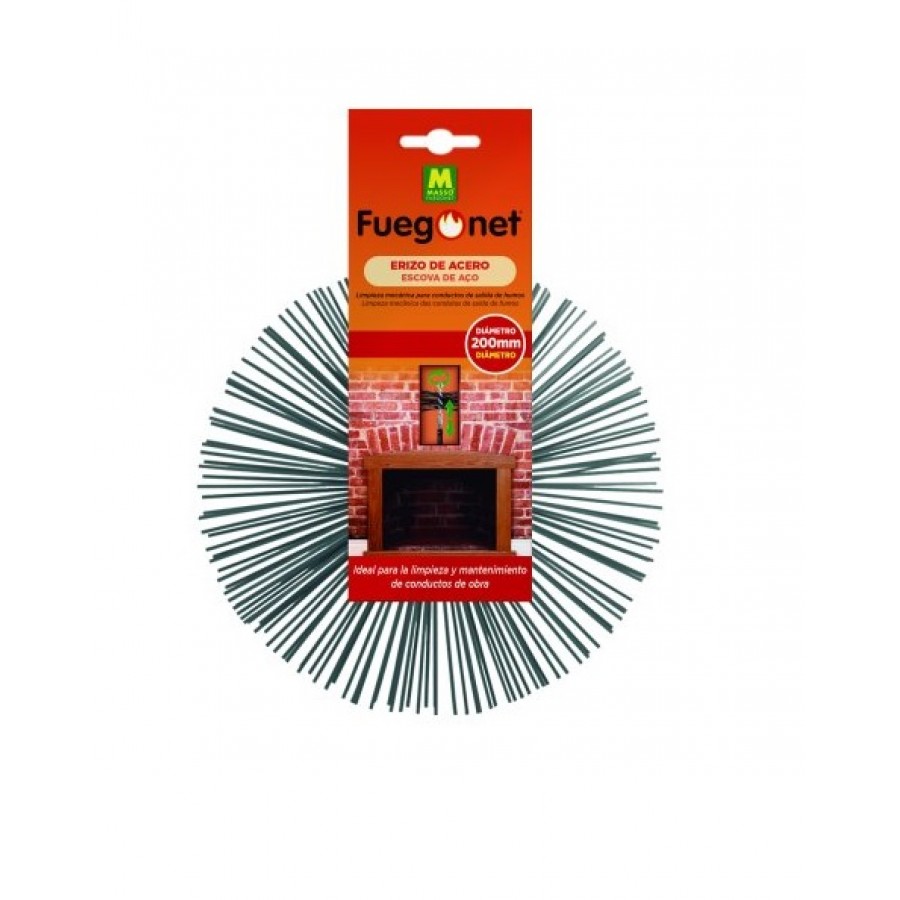 FUEGONET ESCOVA DE AÇO PARA CHAMINÉS 200MM FUEGONET ESCOVA DE AÇO PARA CHAMINÉS 200MM