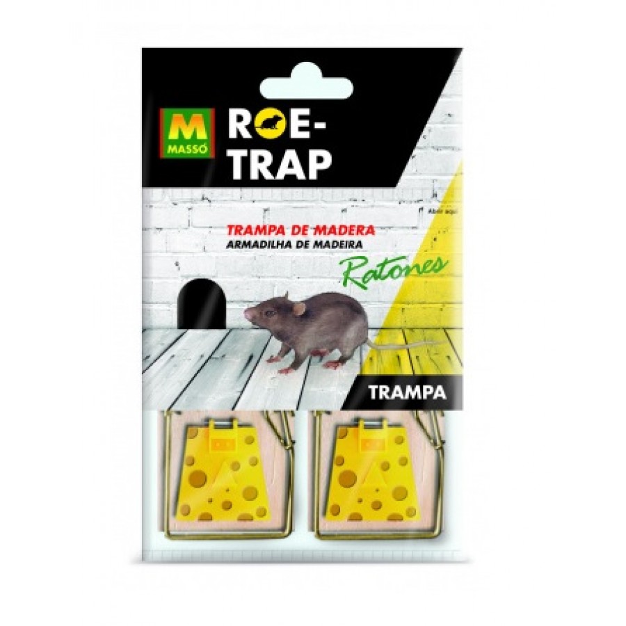 ROE-TRAP ARMADILHA DE MADEIRA PARA RATOS - 2 UNIDADES ROE-TRAP ARMADILHA DE MADEIRA PARA RATOS - 2 UNIDADES