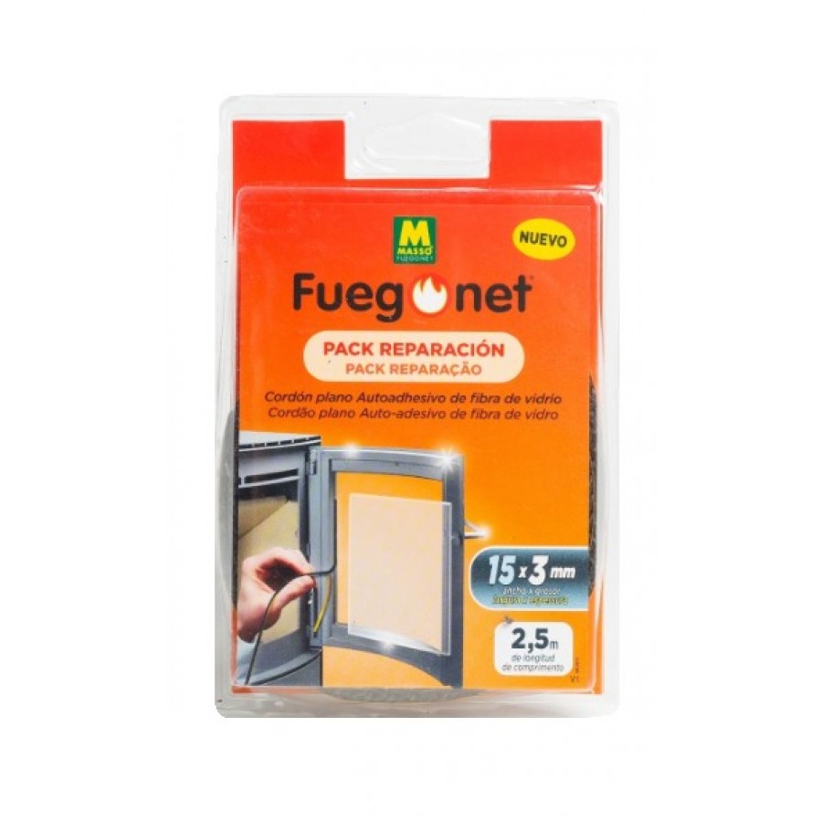FUEGONET PACK DE REPARAÇÃO CORDÃO PLANO AUTO-ADESIVO 15X3MM