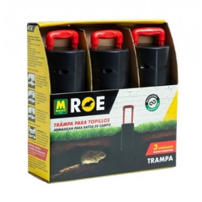 RATOEIRA ROE PARA RATOS DE CAMPO PACK 3 UNIDADES
