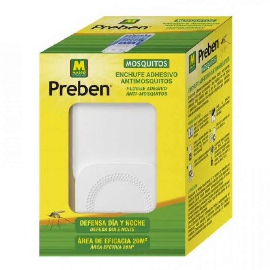 PREBEN PLUGUE ADESIVO ANTI-MOSQUITOS - 1 UNI. +5 PLACAS PREBEN PLUGUE ADESIVO ANTI-MOSQUITOS - 1 UNI. +5 PLACAS
