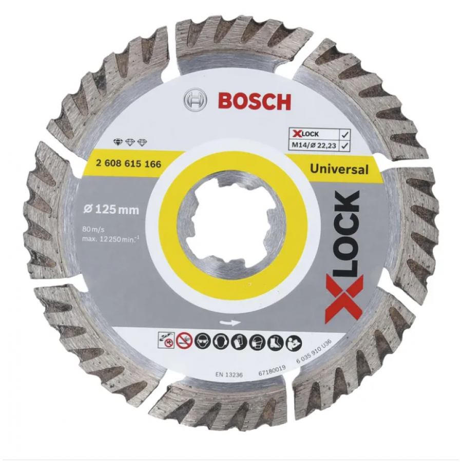 BOSCH DISCO DIAMANTE UNIVERSAL X-LOCK - 125 MM BOSCH DISCO DIAMANTE UNIVERSAL X-LOCK - 125 MM