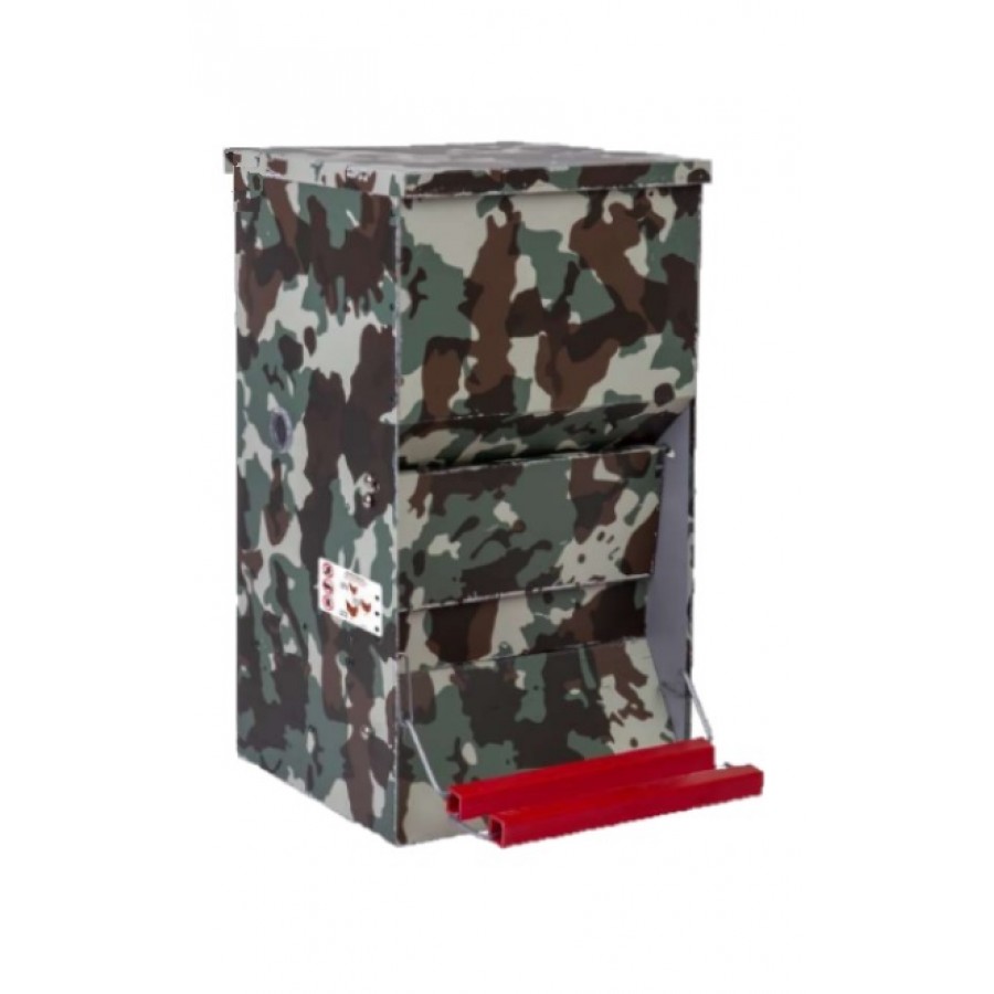 COMEDOURO ABERTURA MECANICA "SAFFED" DE AVES CAMUFLADO 12 KG COMEDOURO ABERTURA MECANICA "SAFFED" DE AVES CAMUFLADO 12 KG