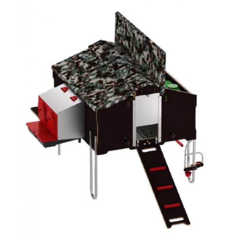 GALINHEIRO MOVEL FREE-RANGE " AR LIVRE " 100 X 120 MT CAMUFLADO