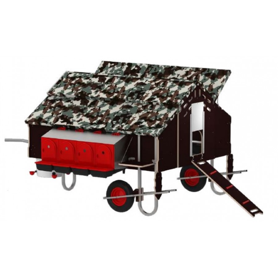 GALINHEIRO MOVEL FREE-RANGE " AR LIVRE " C/KIT RODAS 150 X 180MT CAMUFLADO GALINHEIRO MOVEL FREE-RANGE " AR LIVRE " C/KIT RODAS 150 X 180MT CAMUFLADO