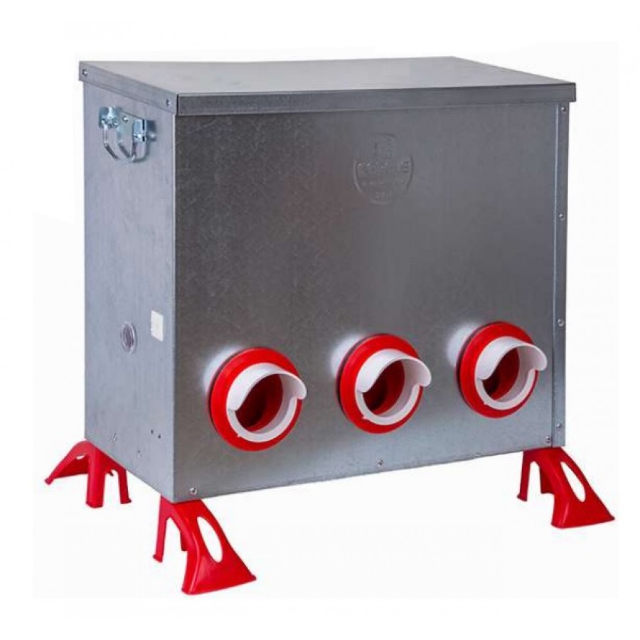 COMEDOURO METAL AVES COM 6 BOCAS ANTIDESPERDICIO 50KG COMEDOURO METAL AVES COM 6 BOCAS ANTIDESPERDICIO 50KG