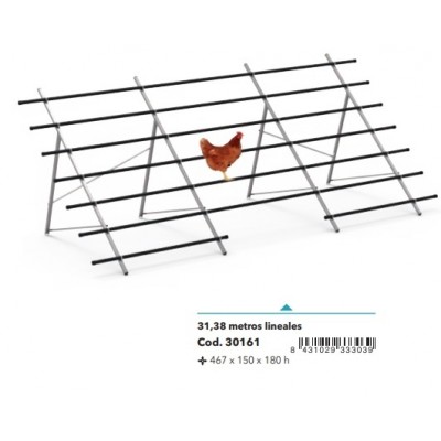POLEIRO DE CHÃO PARA AVES 4,67MT