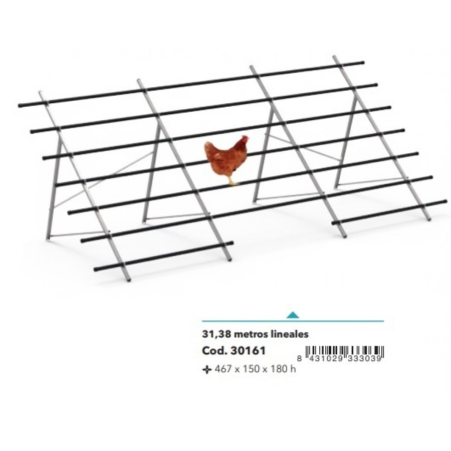 POLEIRO DE CHÃO PARA AVES 4,67MT POLEIRO DE CHÃO PARA AVES 4,67MT