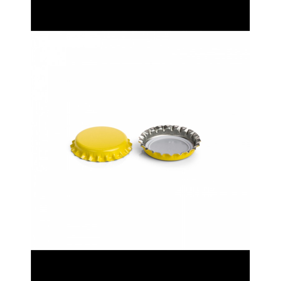 CAPSULA METALICA Ø 26 COM JUNTA PVC-FREE AMARELO CAPSULA METALICA Ø 26 COM JUNTA PVC-FREE AMARELO