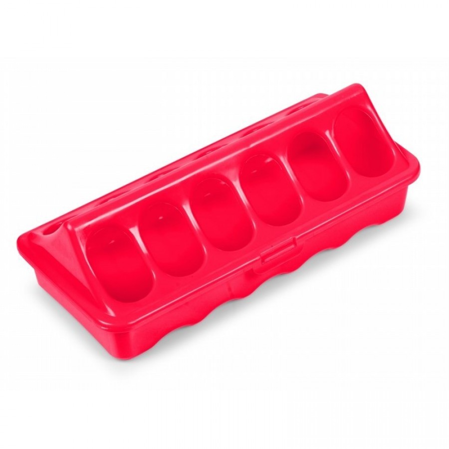 COMEDOURO PINTOS PLASTICO 1ª IDADE VERMELHO 20 CM COMEDOURO PINTOS PLASTICO 1ª IDADE VERMELHO 20 CM