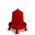 CO.COMEDOURO PLASTICO DE AVES 8KG VERMELHO C/PATAS