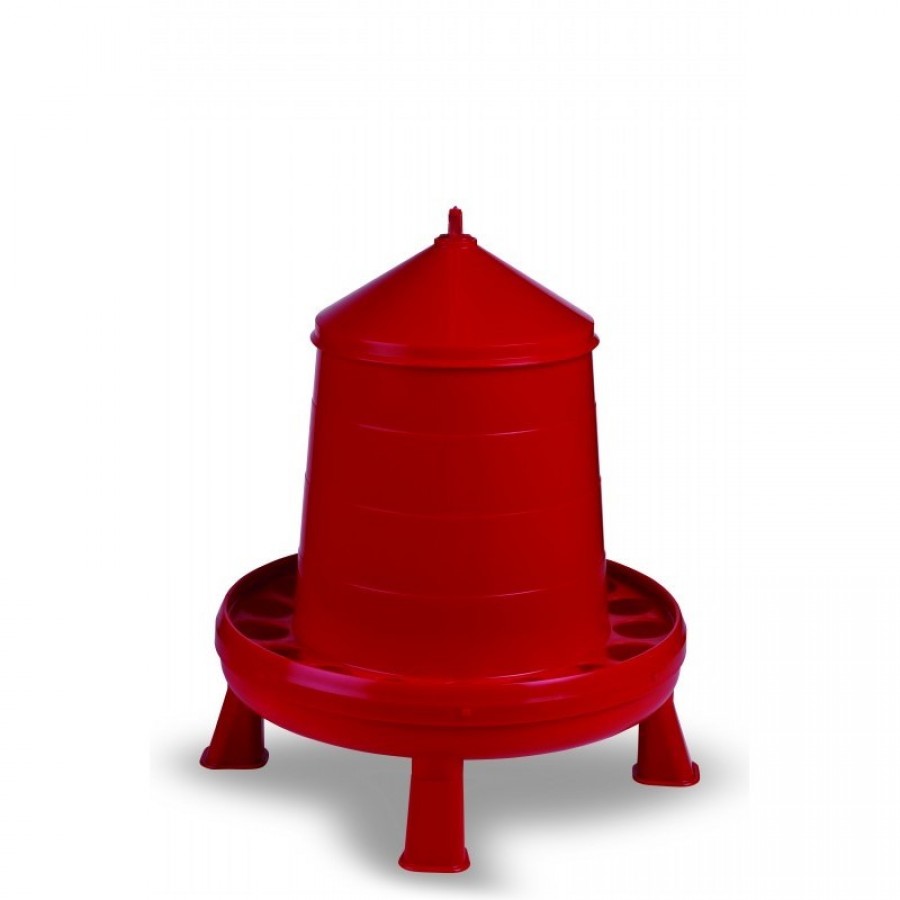 CO.COMEDOURO PLASTICO DE AVES 8KG VERMELHO C/PATAS CO.COMEDOURO PLASTICO DE AVES 8KG VERMELHO C/PATAS