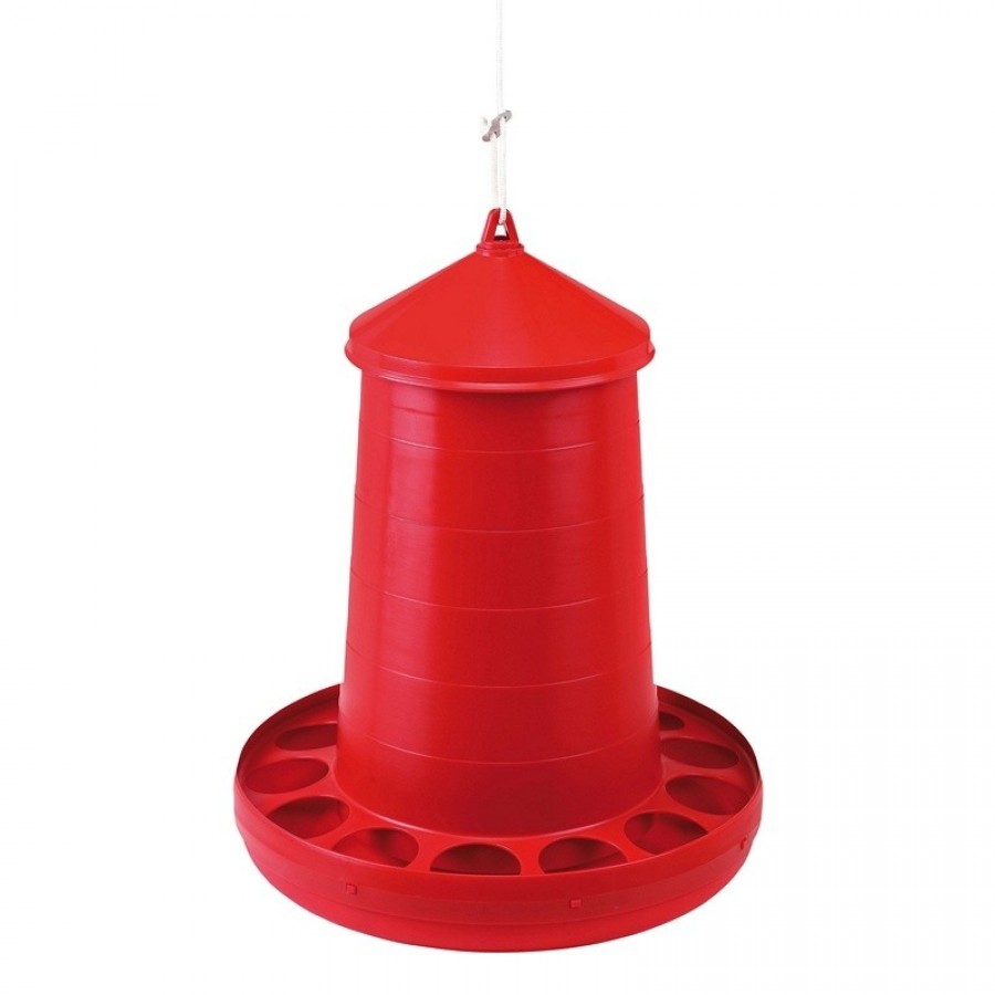 COMEDOURO PLASTICO DE AVES 16KG VERMELHO COMEDOURO PLASTICO DE AVES 16KG VERMELHO