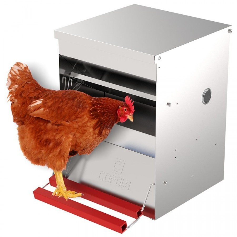 COMEDOURO ABERTURA MECANICA "SAFFED" DE AVES 12 KG COMEDOURO ABERTURA MECANICA "SAFFED" DE AVES 12 KG
