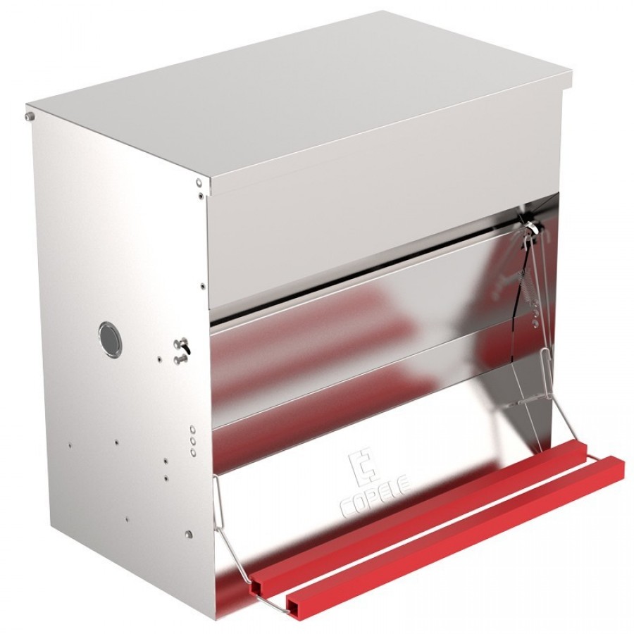 COMEDOURO ABERTURA MECANICA "SAFFED" DE AVES 30 KG COMEDOURO ABERTURA MECANICA "SAFFED" DE AVES 30 KG