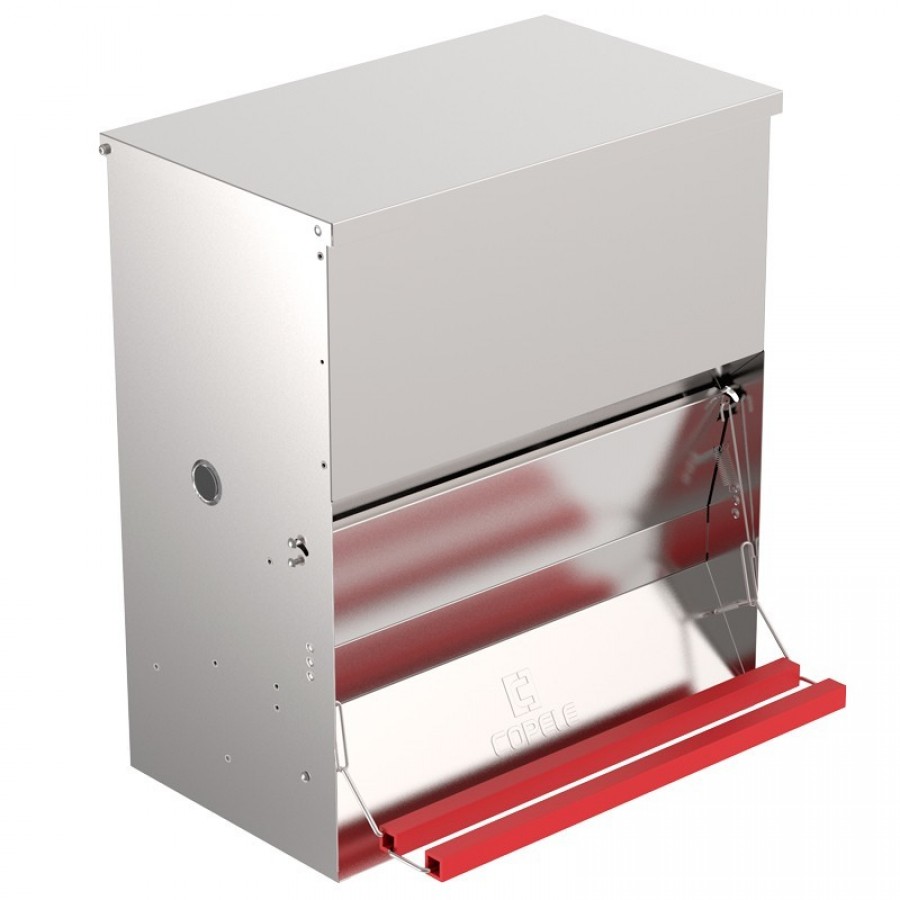 COMEDOURO ABERTURA MECANICA "SAFFED" DE AVES 40 KG COMEDOURO ABERTURA MECANICA "SAFFED" DE AVES 40 KG
