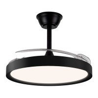 VENTOINHA DE TETO LED 3CCT COM PÁS RETRÁTEIS, POLARIS, 43 W, 4430 lm, PRETO, LÂMINAS Ø106 cm, TECTO Ø48,5 cm, ALTURA 32 - 42 cm VENTOINHA DE TETO LED 3CCT COM PÁS RETRÁTEIS, POLARIS, 43 W, 4430 lm, PRETO, LÂMINAS Ø106 cm, TECTO Ø48,5 cm, ALTURA 32 - 42 cm