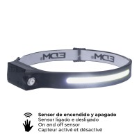 LANTERNA DE CABEÇA COM SENSOR RECARREGÁVEL