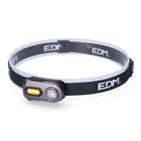 LANTERNA DE CABEÇA 2 LEDS 3W 100Lm, 5W 400Lm RECARREGÁVEL.