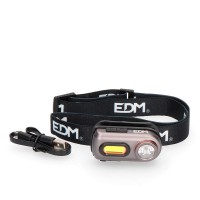 LANTERNA DE CABEÇA 2 LEDS 3W 100Lm, 5W 400Lm RECARREGÁVEL.
