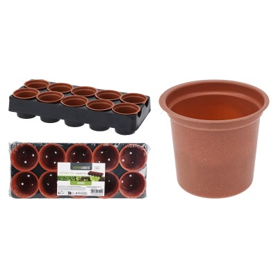 VASO REDONDO PLASTICO 28,5X11,8X5CM - PACK10
