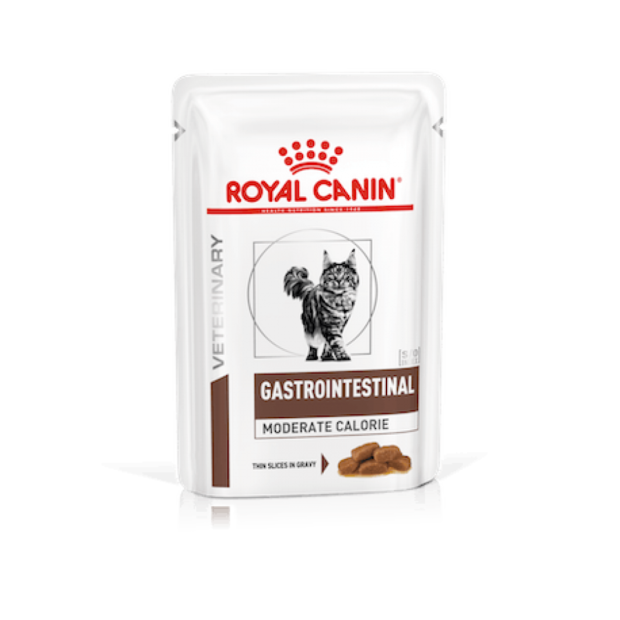 ROYAL CANIN VET  WET GATO GASTROINTESTINAL MODERATE CALORIE  (12X85G)