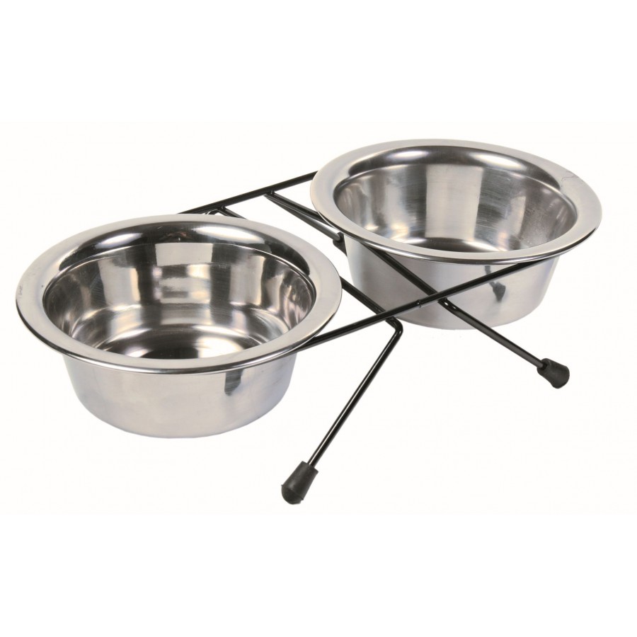 TRIXIE SUPORTE C/2 COMEDOUROS INOX 0.75 LT TRIXIE SUPORTE C/2 COMEDOUROS INOX 0.75 LT
