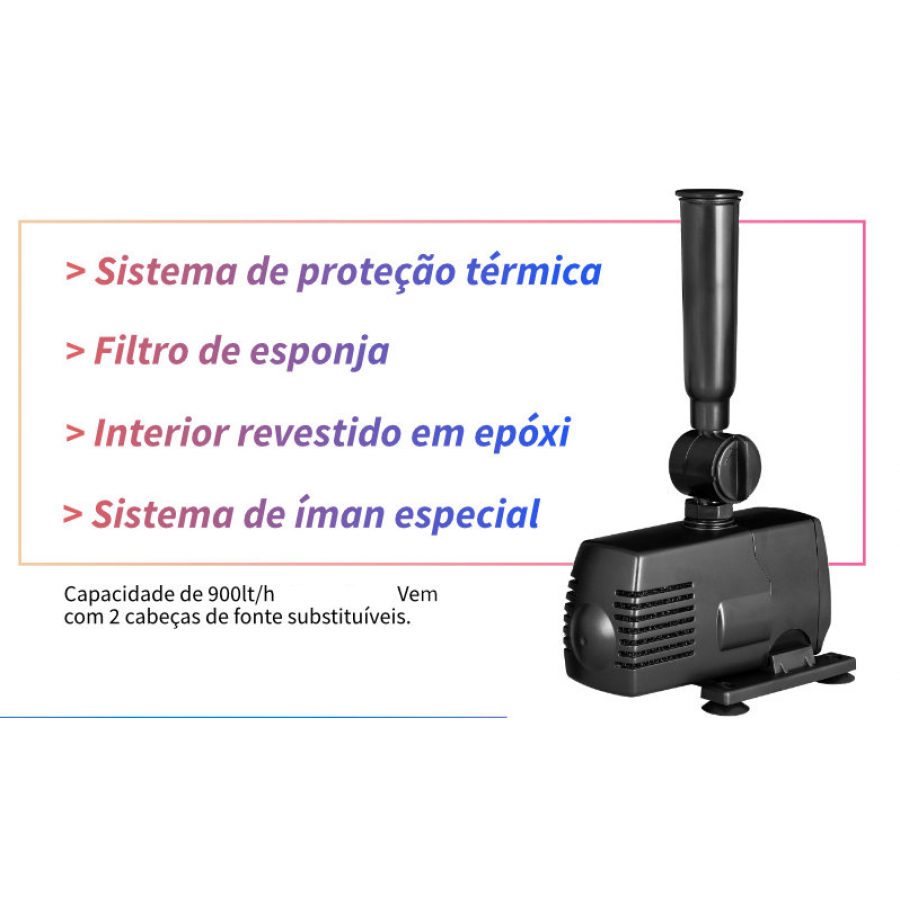 BOMBA PARA LAGOS COM REPUXO - 900 L/H