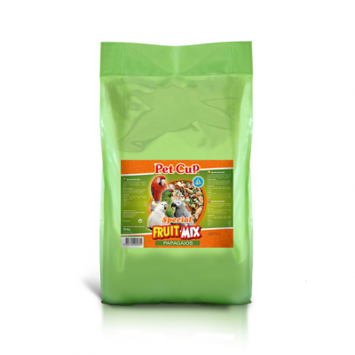 PETCUP MISTURA DE PAPAGAIOS ESPECIAL FRUIT MIX - 3 KG