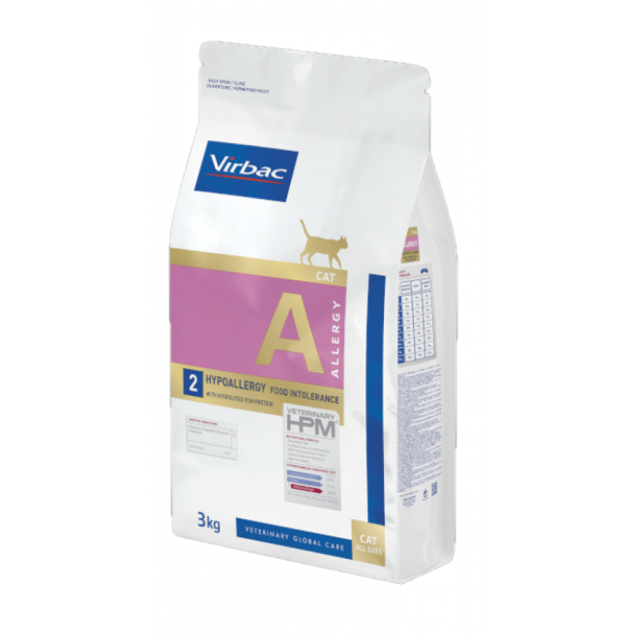 VIRBAC HPM A2 GATO HYPOALLERGY COM PROTEÍNA DE PEIXE - 3KG VIRBAC HPM A2 GATO HYPOALLERGY COM PROTEÍNA DE PEIXE - 3KG