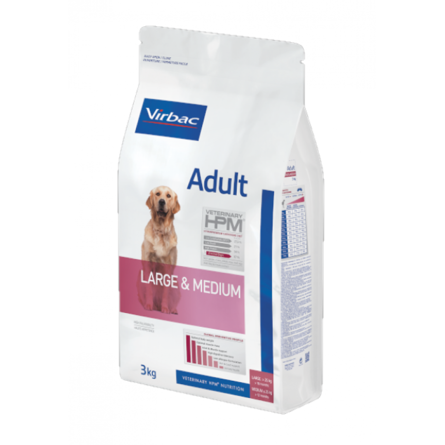 VIRBAC HPM CAO ADULTO LARGE & MEDIUM - 3KG VIRBAC HPM CAO ADULTO LARGE & MEDIUM - 3KG